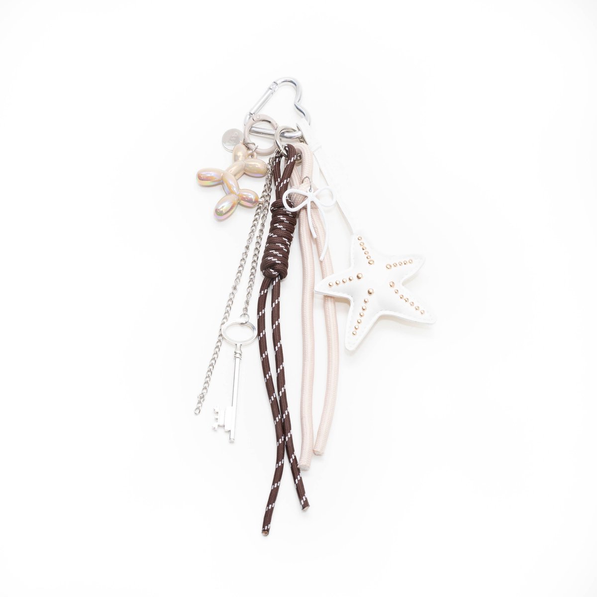 xoxo Wildhearts Bag Charm - Starfish - Beige - Hangertje voor handtas - Accessoire voor dames tas - Hanger met zeester en sleutel - Ster - Sleutelhanger - Beige