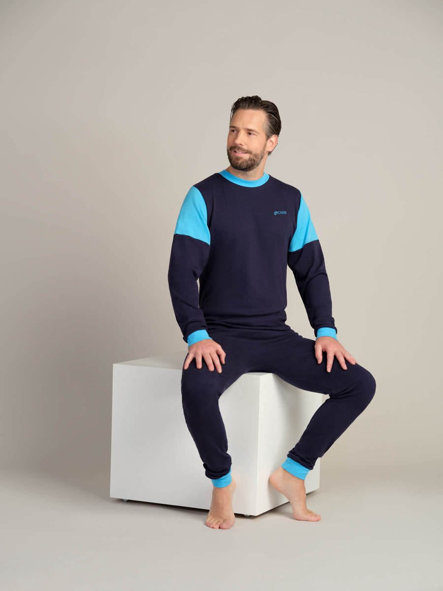 Goedkoopste Plukpak voor volwassenen | Rugritssluiting | Tricot | Eendelige uitvoering | Donkerblauw | XS