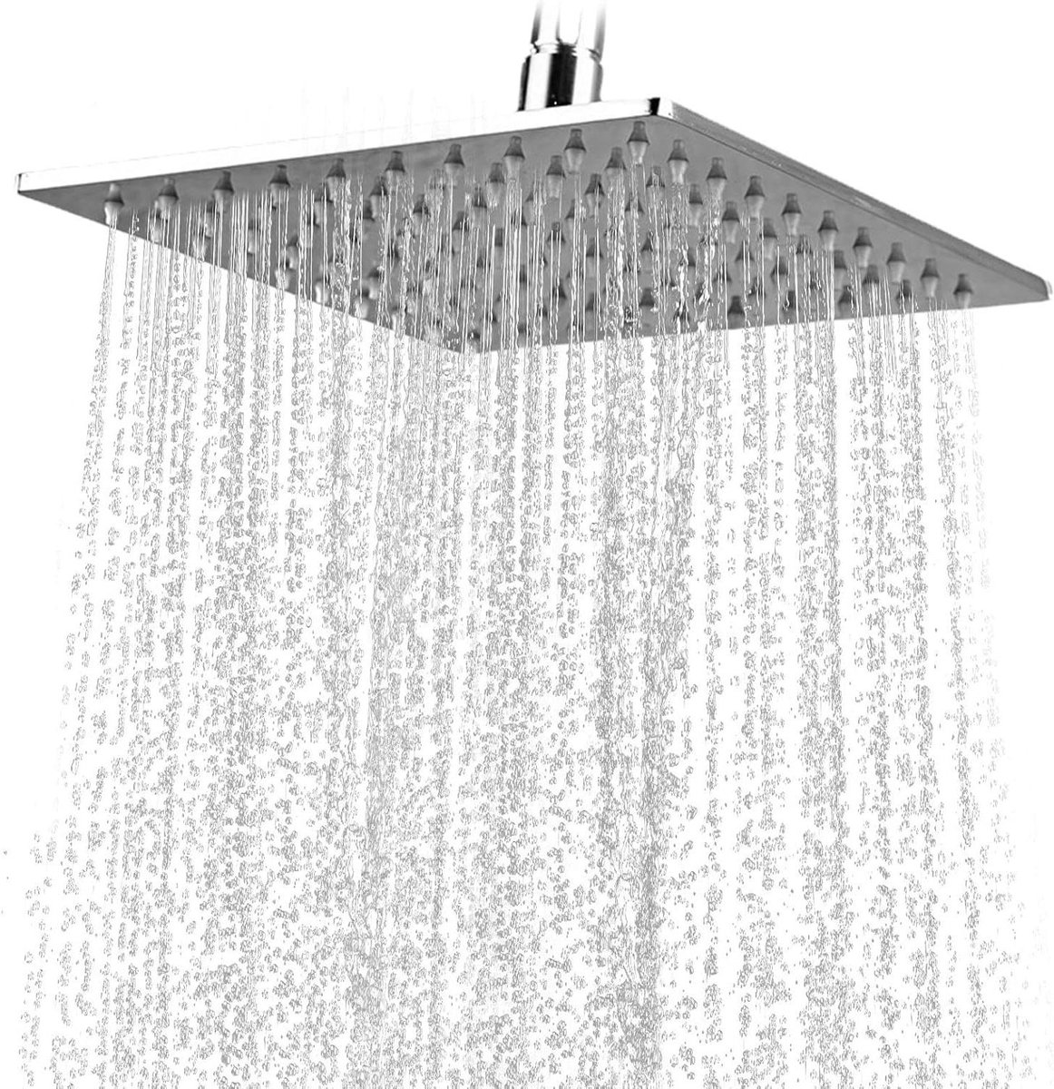Titel: Douchekop 304 inch vierkant roestvrij staal regendouche, waterbesparend, kalksproeiers inklapbaar, 360° verstelbaar