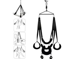 Sex Schommel - Sex Swing Extra Stevig – Seksschommel Met Extra Brede Kussens – Seksspeeltjes voor Koppel – Seks Schommel BDSM – Erotiek Toys - Sex Sling – Love Swing – Discreet Verpakt – Zwart