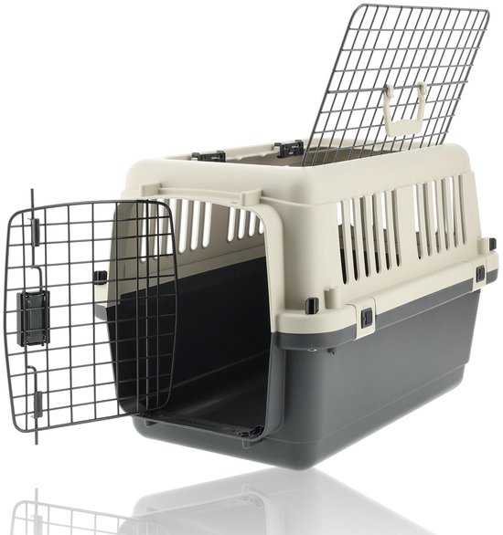 Kattenbench Groot 61x41x40 cm – Demontabele Kattenreismand / Transportbox Kat – Reismand voor Katten tot 12 kg – Bench Kat met Schroeven – Draagbare Vervoersbox Kat / Kitten / Huisdier