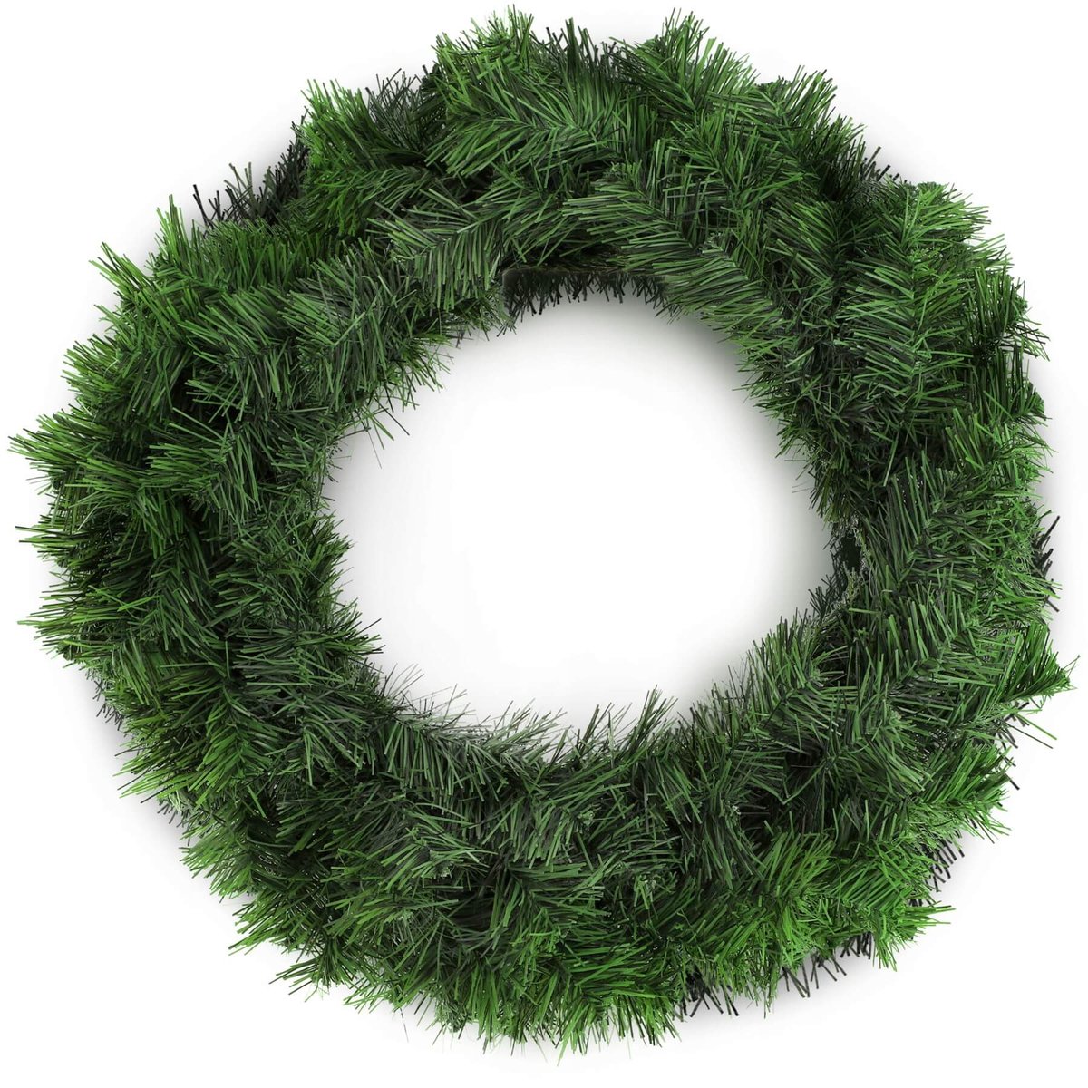 KADAX Kerstkrans van pvc-kunststof, kerstkrans voor deur, adventskrans, deurkrans voor Kerstmis, kunstdennenkrans, tafelkrans (Lisa 45 cm)