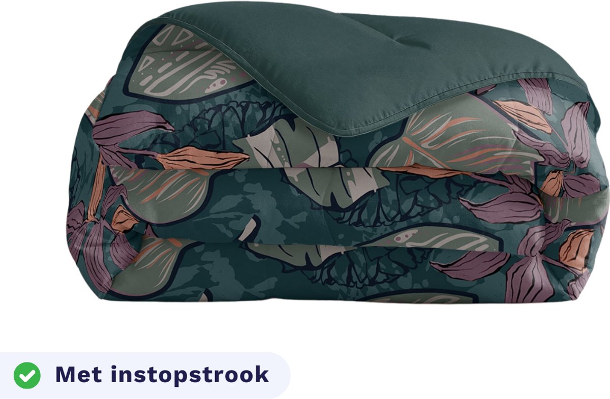 Zelesta Royalbed Flower Power 240x200 - Dekbed zonder overtrek - met Instopstrook - Wasbaar dekbed met Vaste Overtrek - All year zomerdekbed & winterdekbed