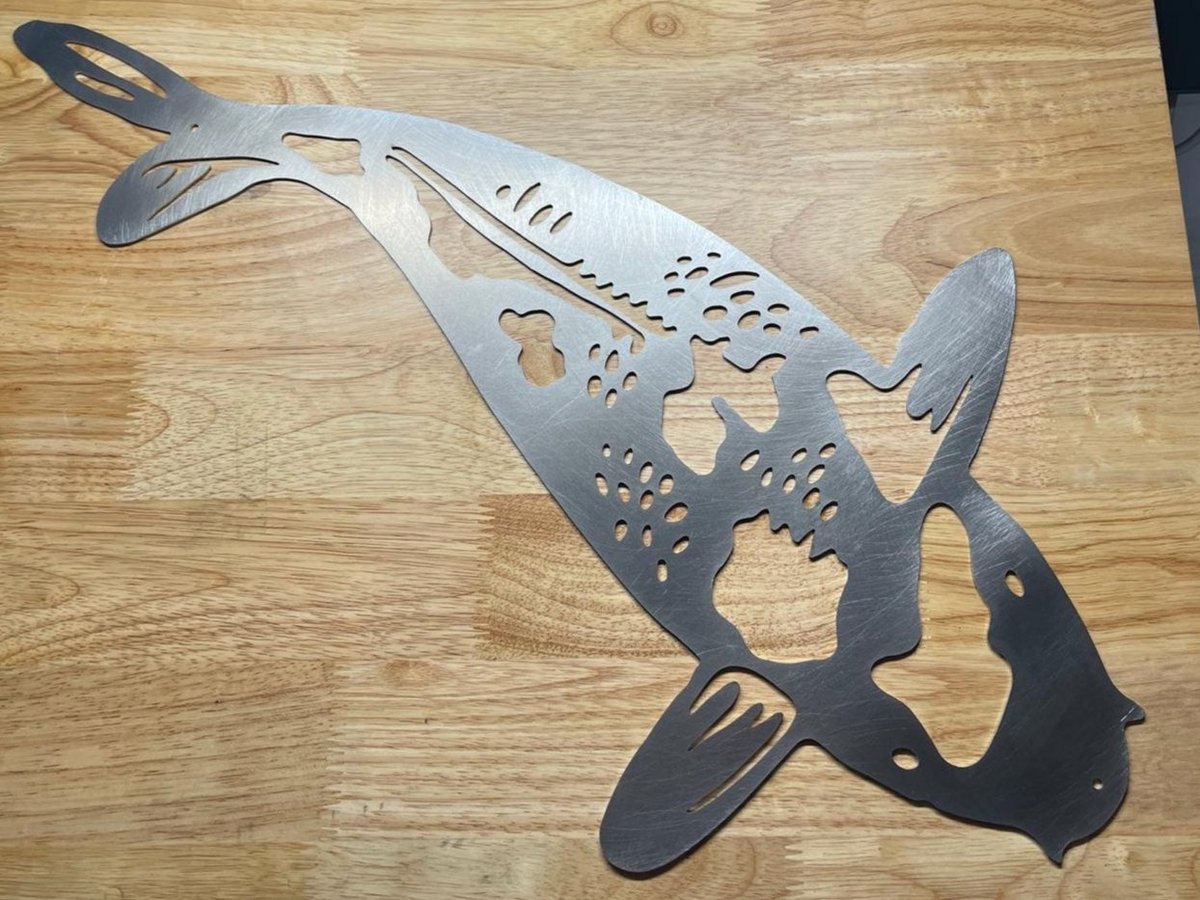 Metalen vis - Koi Karper - wanddecoratie - Tuindecoratie