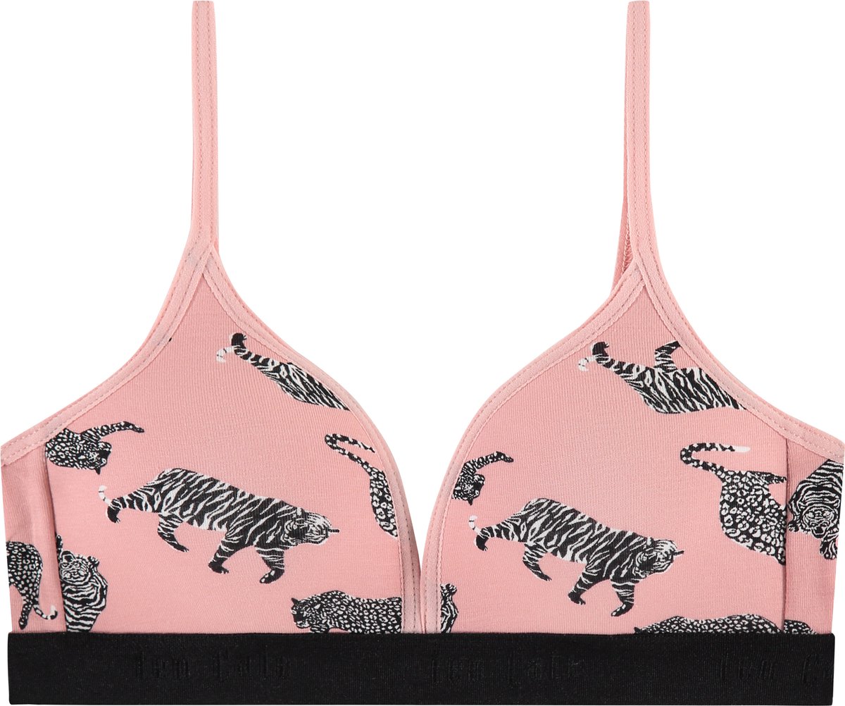 Ten Cate Basics organic cotton stretch voorgevormde bh top tiger voor Meisjes | Maat 70A