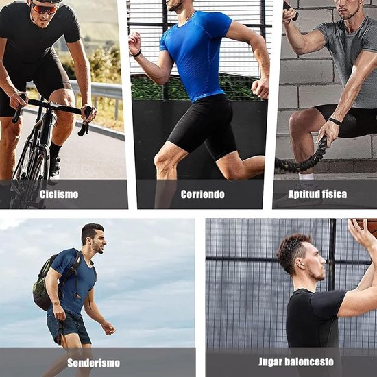 Compressieshirts voor Heren - Cool Dry Korte Mouwen Sport-T-shirts - Atletisch Trainingshirt (L) — afbeelding 2