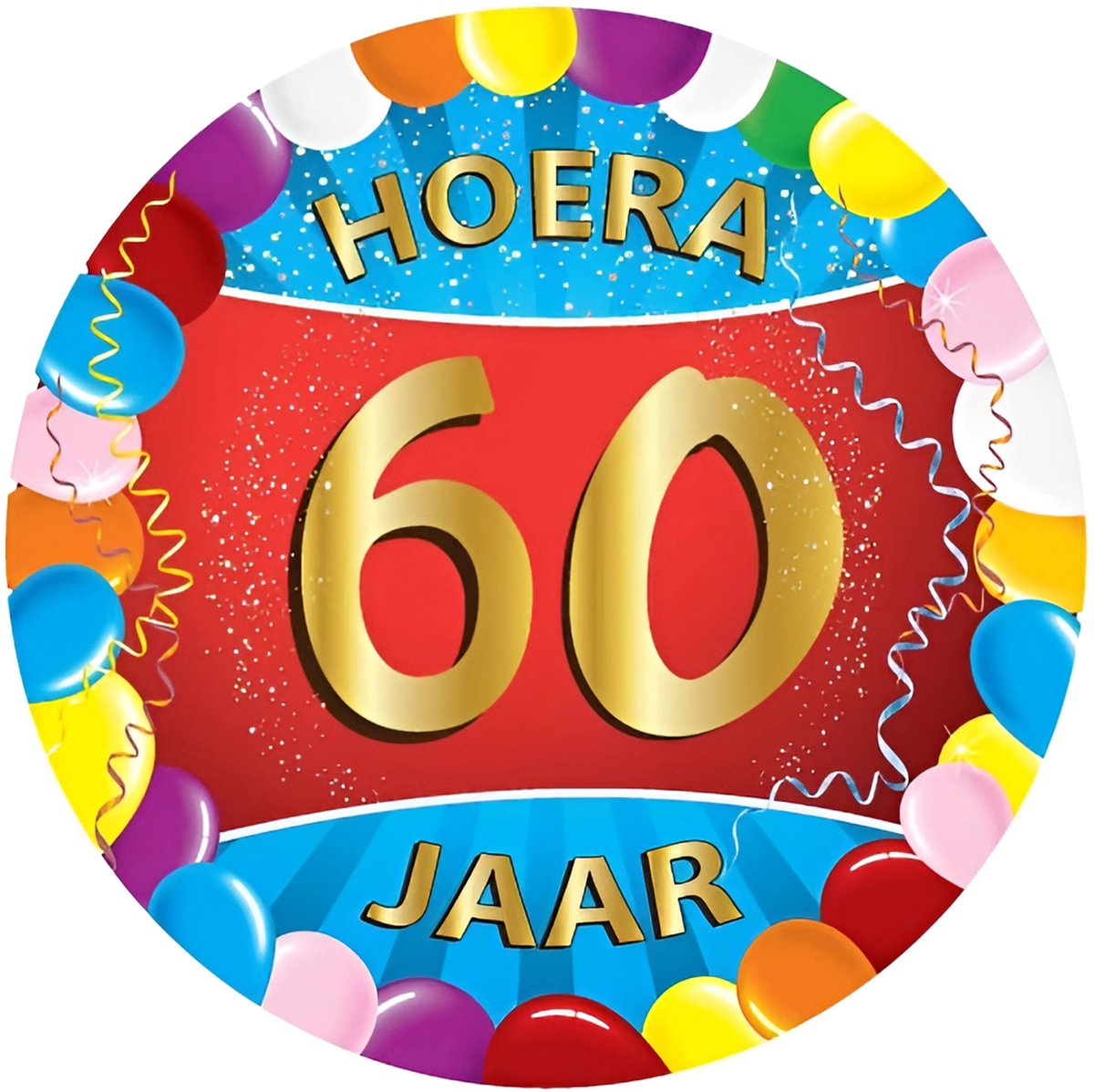 Bierviltjes 60 jaar - 50x stuks - multicolor - verjaardag/feest - feestartikelen