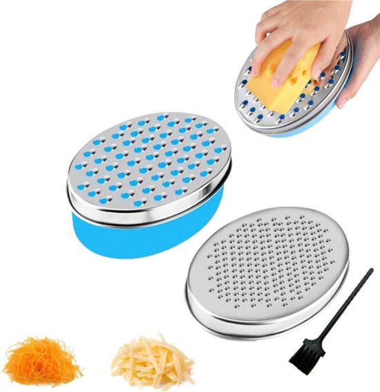 8in kaas roestvrijstalen zeszijdige multifunctionele rasp keuken bakken handheld rasp gereedschap voedsel rasp (Color : Silver