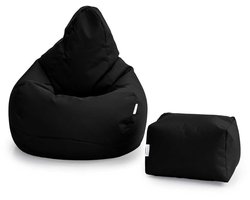 Gaming Zitzak Stoel met Voetenbankje Binnenshuis Buitenshuis Waterbestendig Zitzak met Ergonomisch Ontwerp