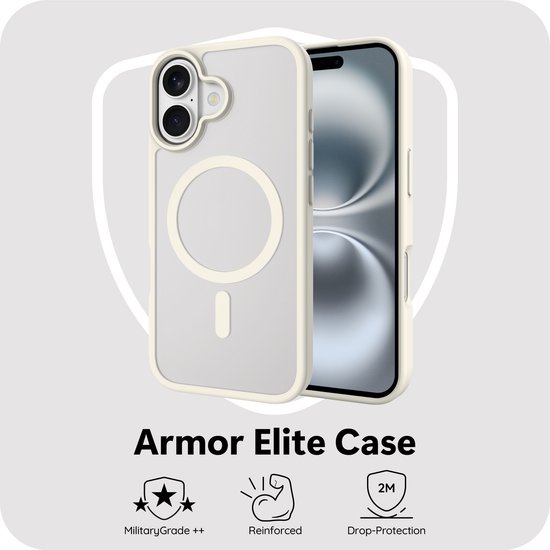Coque Cazy pour iPhone 17 - Compatible MagSafe - Coque arrière de qualité militaire - Ivoire