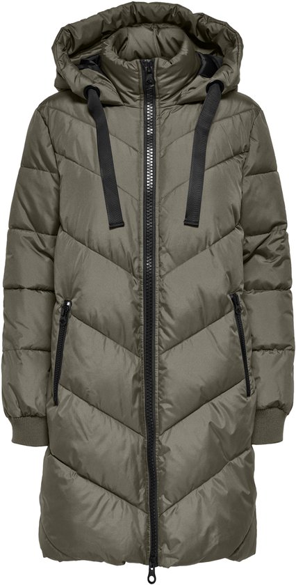 Jacqueline de Yong Jas Jdyskylar Life Hood Jacket Otw Noos 15207784 Vetiver/black Dames Maat - M