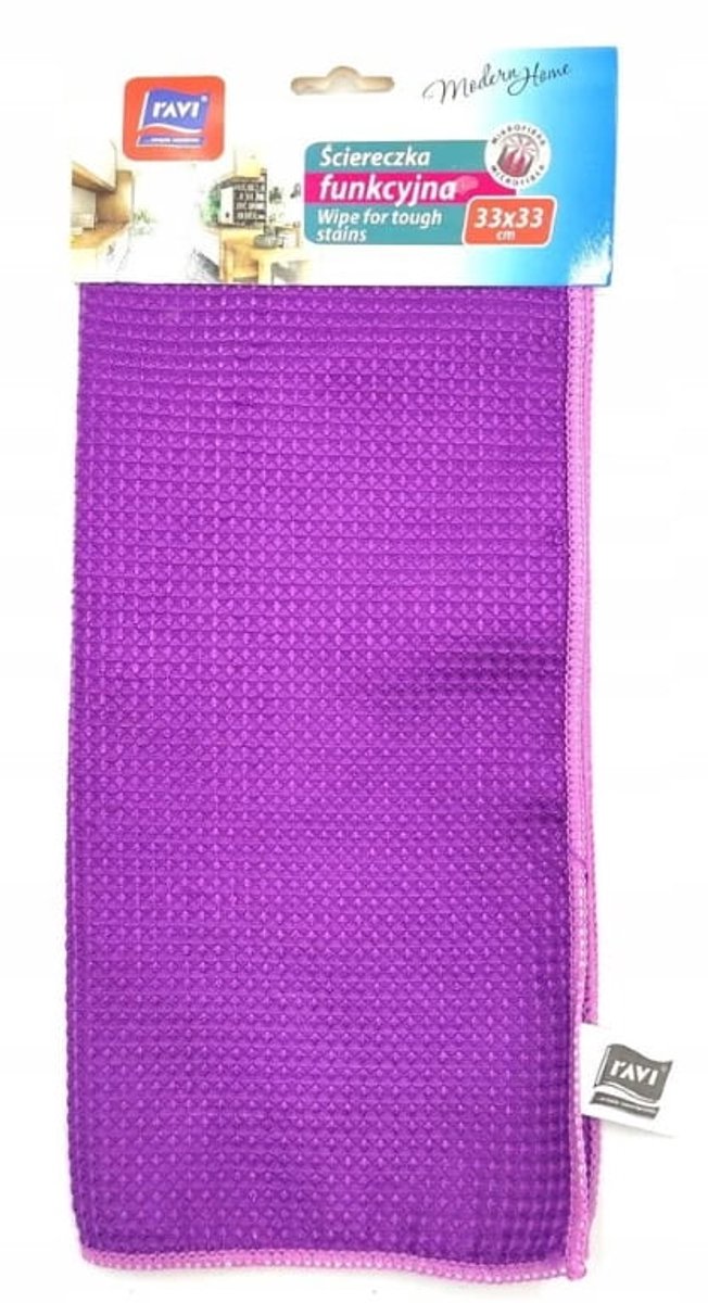 RAVI Serie - Microvezeldoek - 33x33 cm - Groen - Voor Zware Vervuiling