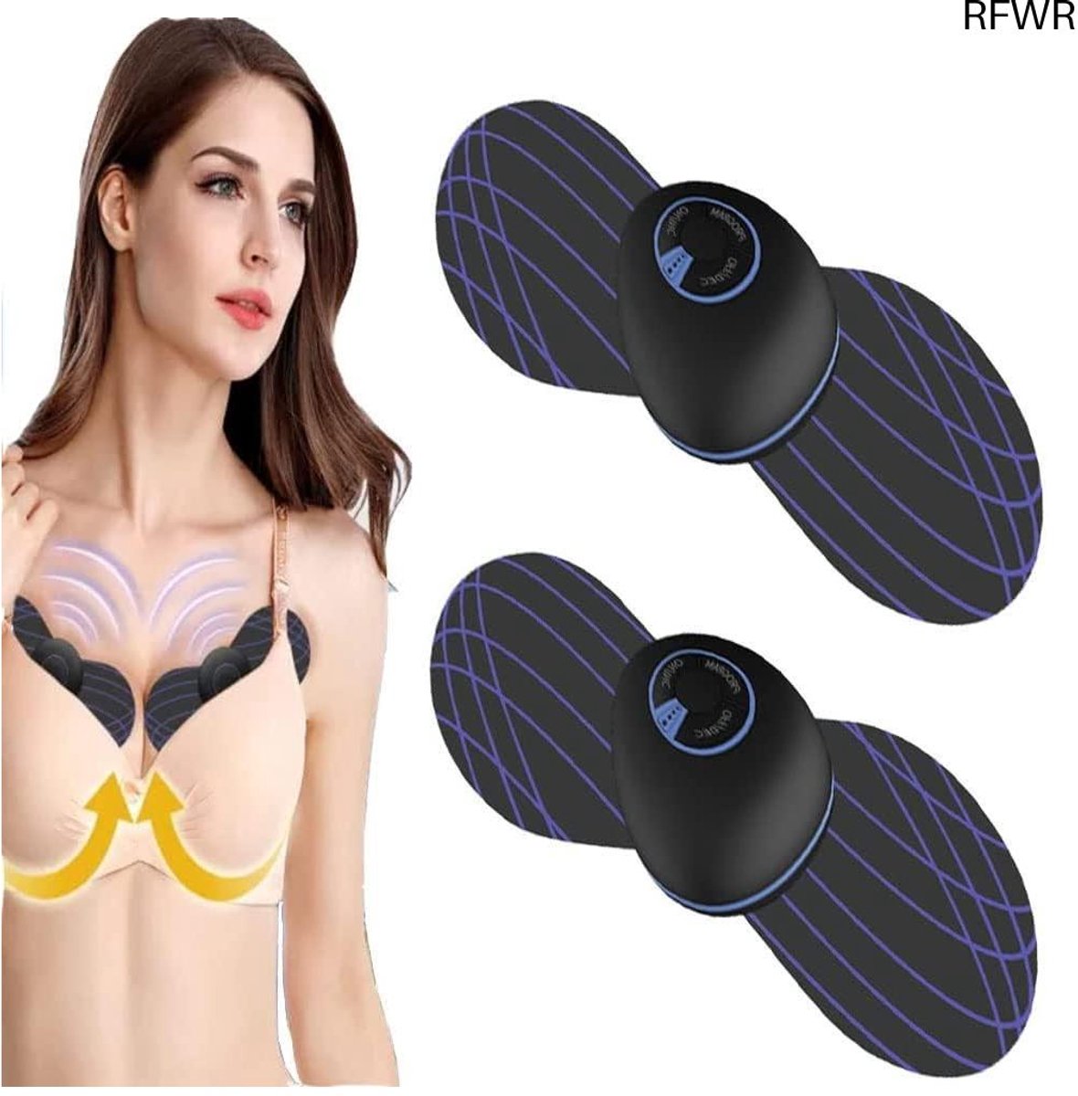 RFWR® Draadloze Microcurrent Borst Massager voor Verbetering en Versteviging - 2 Stuks