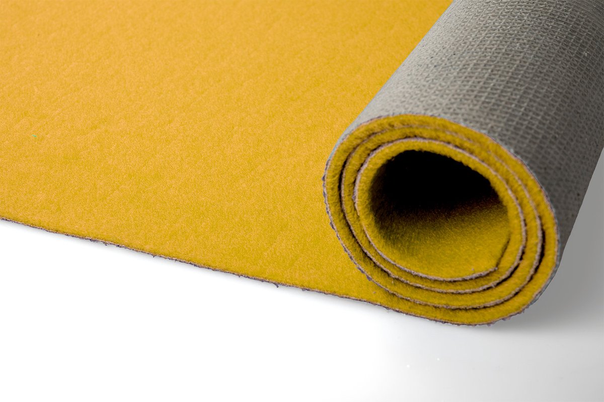GJ Floors - gele indoor/outdoor loper | Dallas - Breedte: 1 / 2 meter - Dikte: 5 mm - Geschikt voor: Indoor / Outdoor