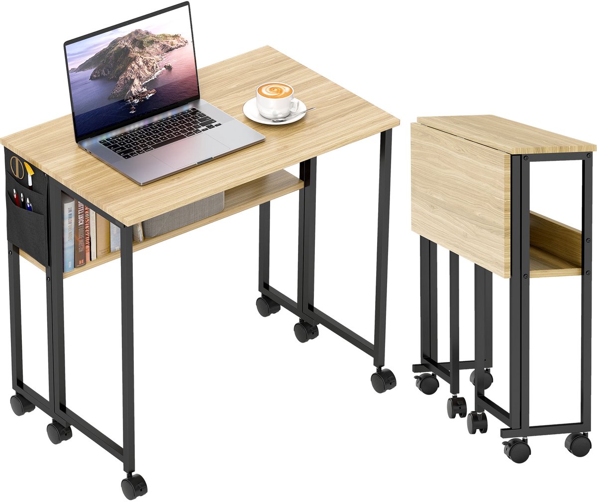 HOMCOM-Bureau-MDF-80x50x75cm-Chêne