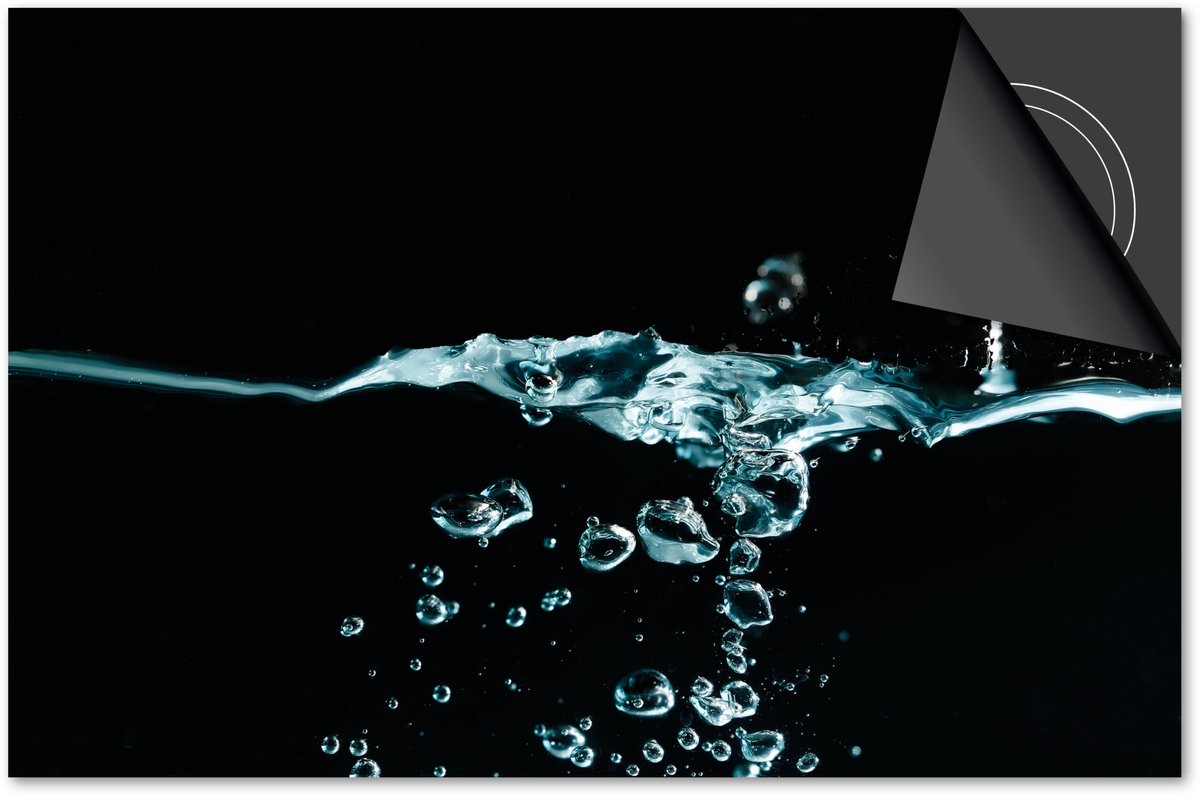Inductie beschermer 60x52 - afdekplaat inductie mat - Dietrix Kookplaat beschermer - DELUXE - Splash Water Blauw