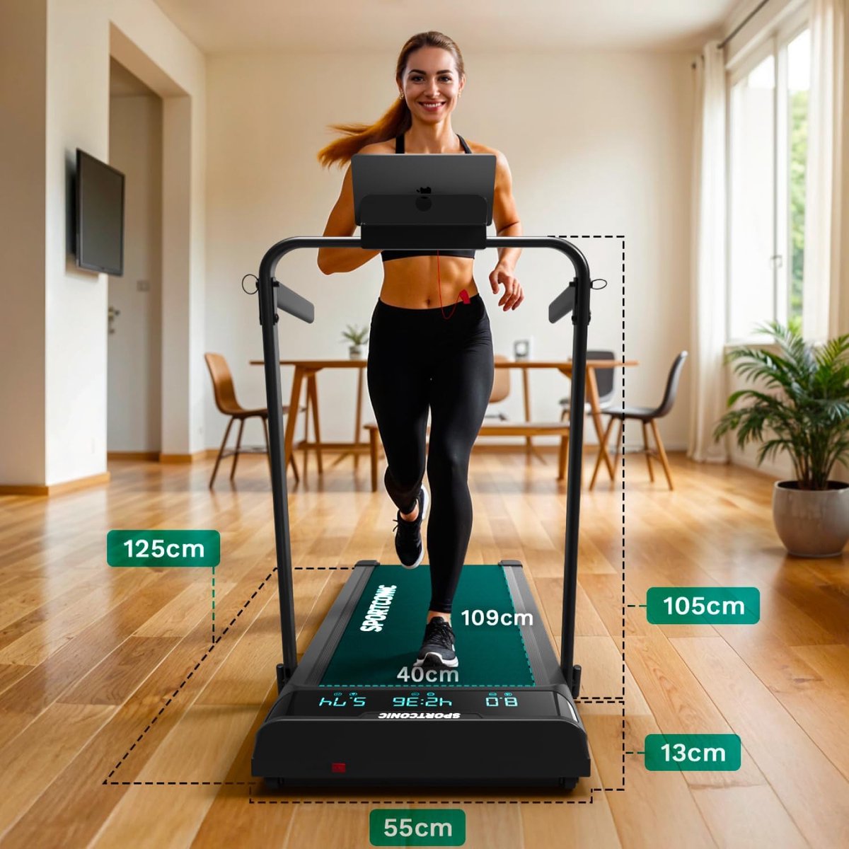 MKSS® Loopband Inklapbaar - Hometrainer Elektrisch - Walking Pad Fitness -