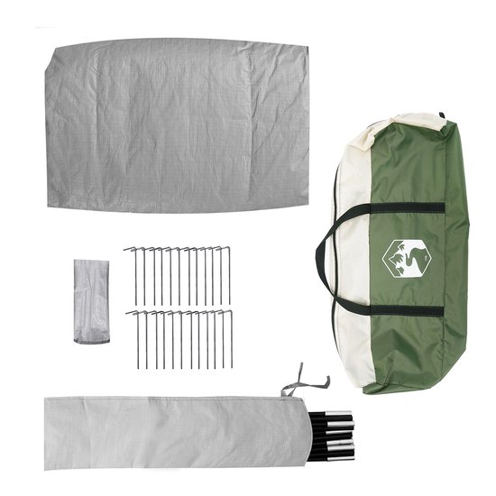 vidaXL - Familie - Tent - Tipi - Groen - 6-Persoons - Waterdicht van Vidaxl — afbeelding 5