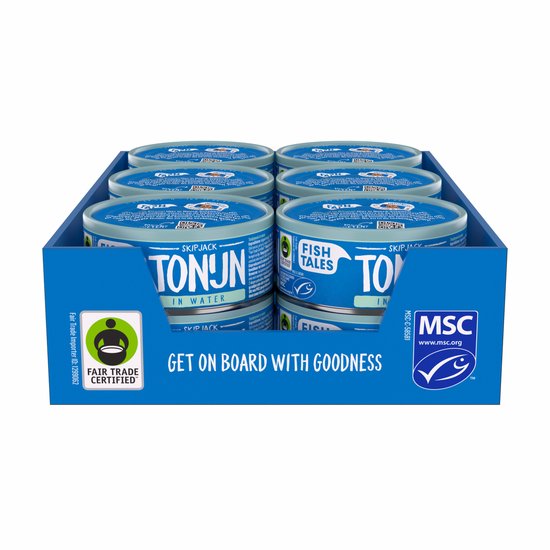 Fish Tales - Tonijn - 12 pack - in Water - Fairtrade - Hengel en Lijn - MSC