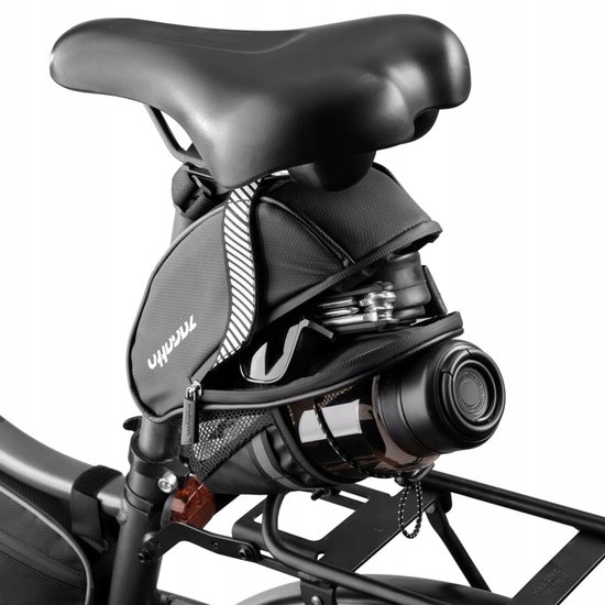 PRO BIKE TOOL Fietszadeltas - Strap-On Under Seat Fietstas voor racefietsen of mountainbikes - groot formaat