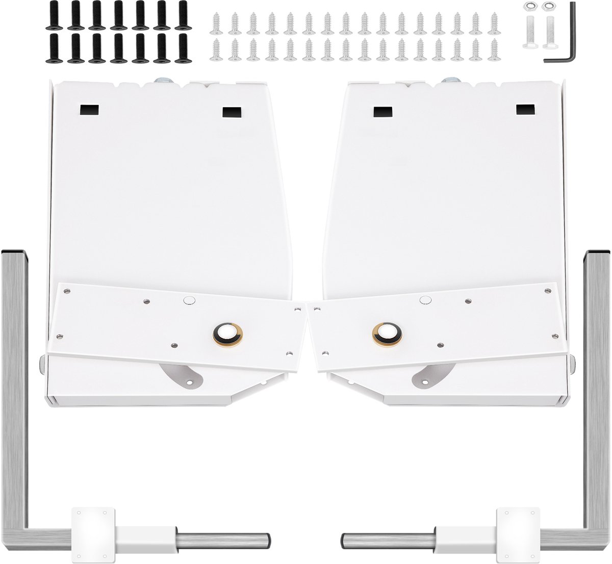 Murphy Wandbed Veermechanisme, Zware Steun Bevestigingsset, Voor Kingsize En Queensize Bedden (Verticaal), Doe-Het-Zelf, Staal, Wit