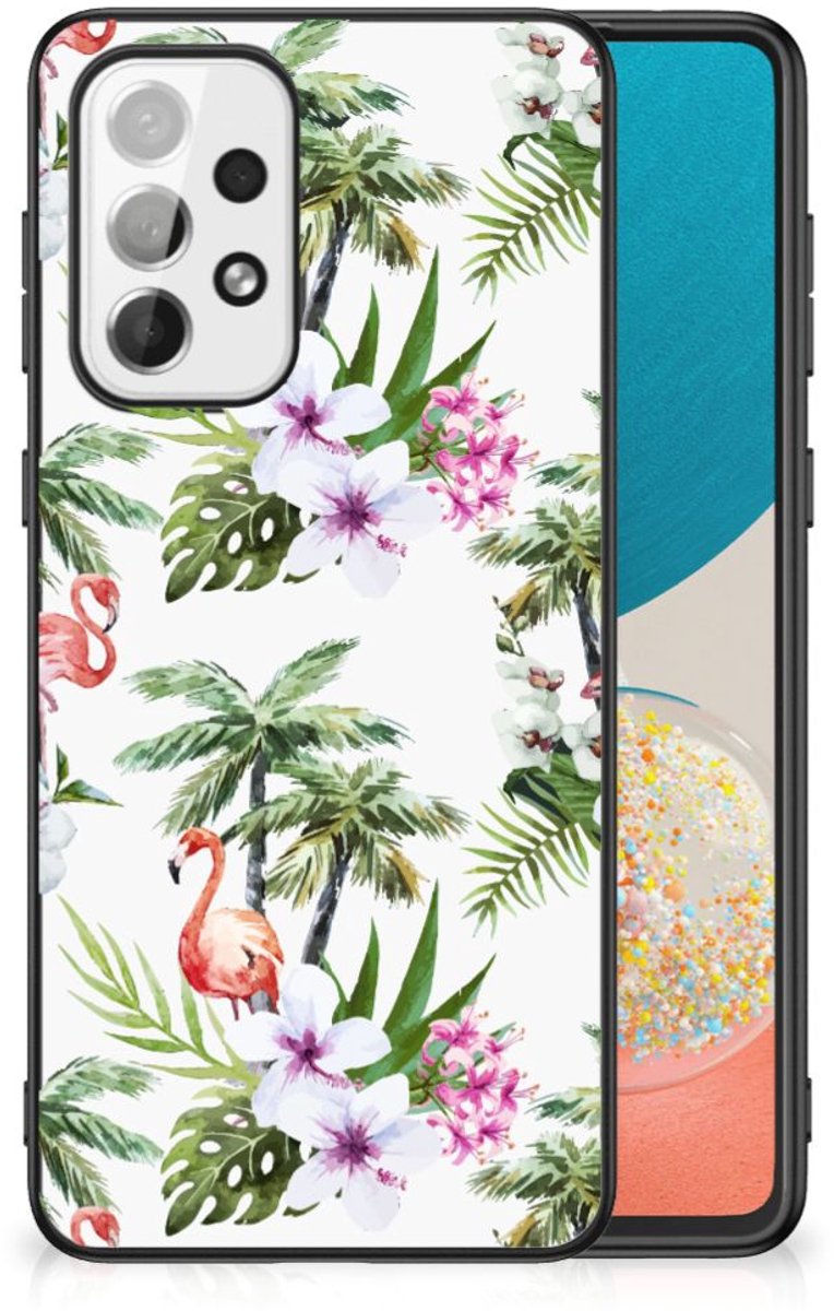Samsung Galaxy A73 Dierenprint Telefoonhoesje Flamingo Palms