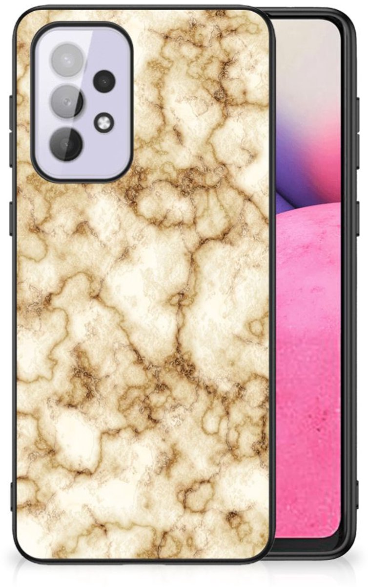 Samsung Galaxy A33 5G Marmeren Print Telefoonhoesje Marmer Goud