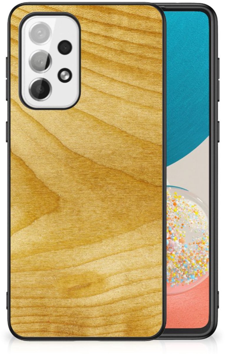 Samsung Galaxy A73 Houten Print Telefoonhoesje Licht Hout