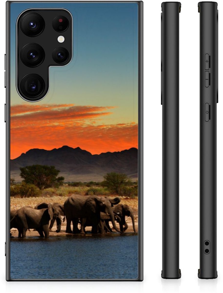 Samsung Galaxy S23 Ultra Dierenprint Telefoonhoesje Olifanten
