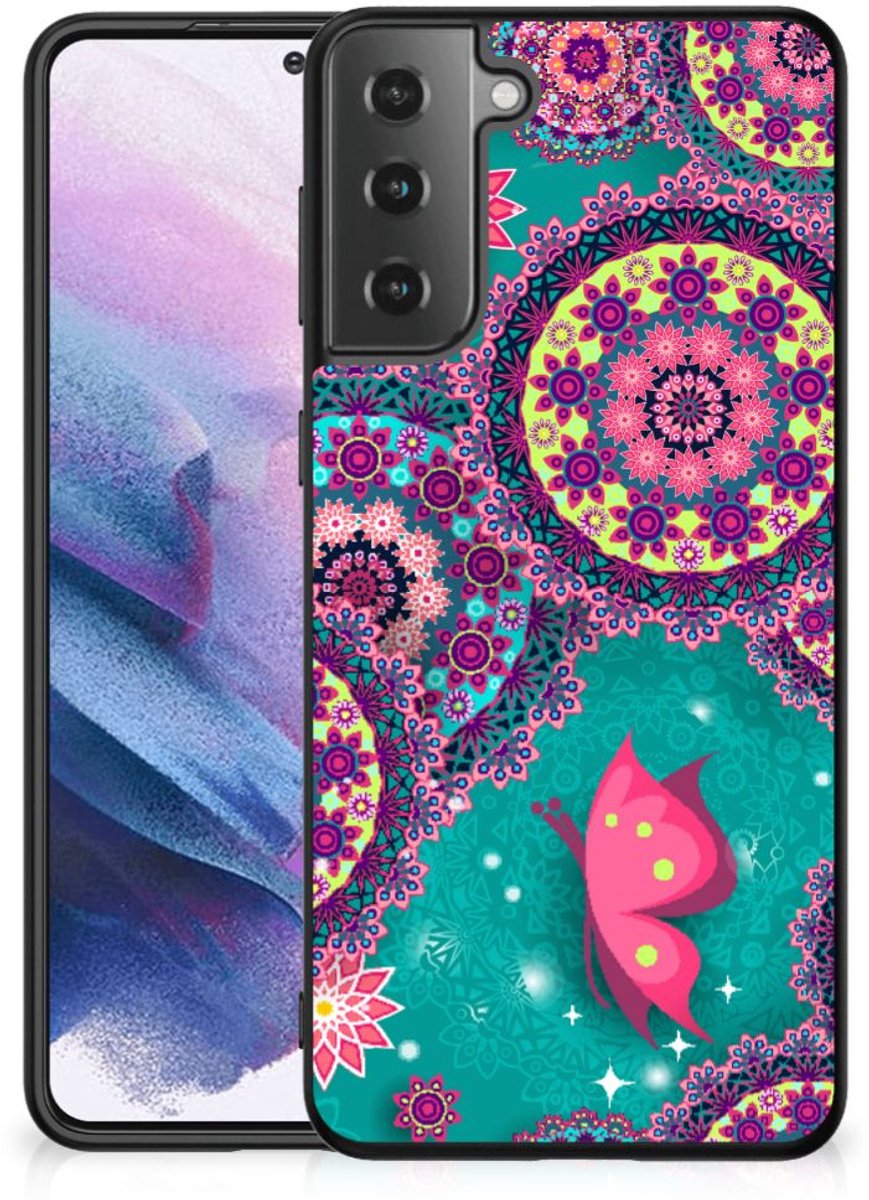 Samsung Galaxy S21 Plus Leuk Telefoonhoesje Cirkels en Vlinders