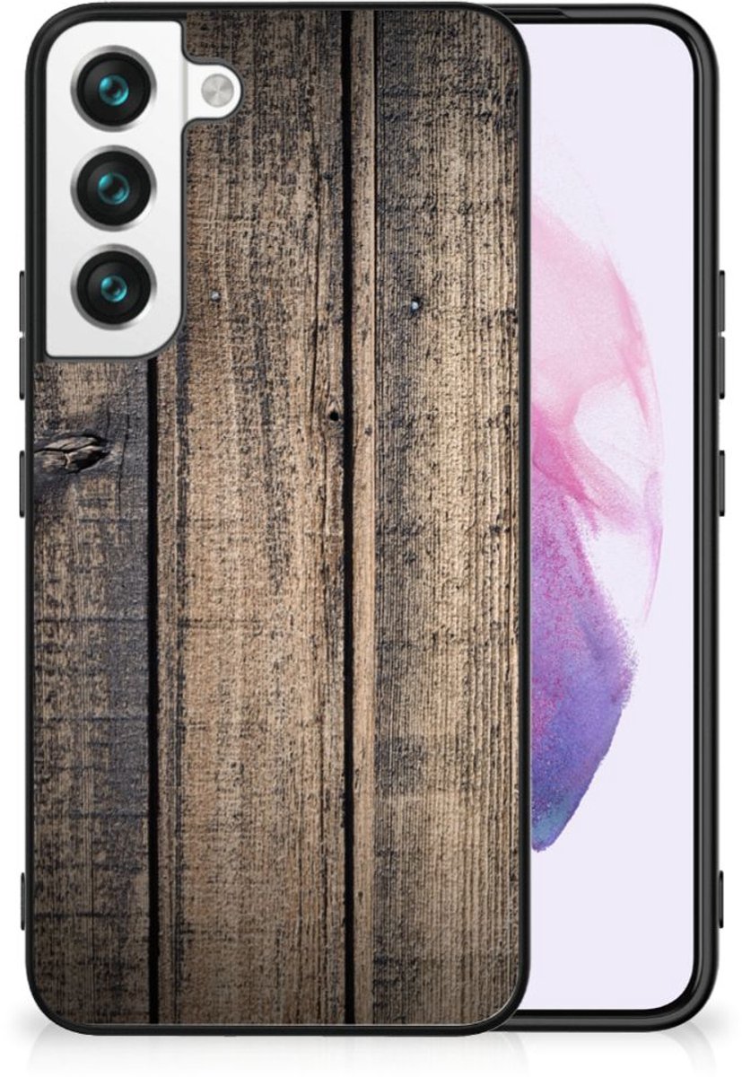Samsung Galaxy S22 Houten Print Telefoonhoesje Steigerhout