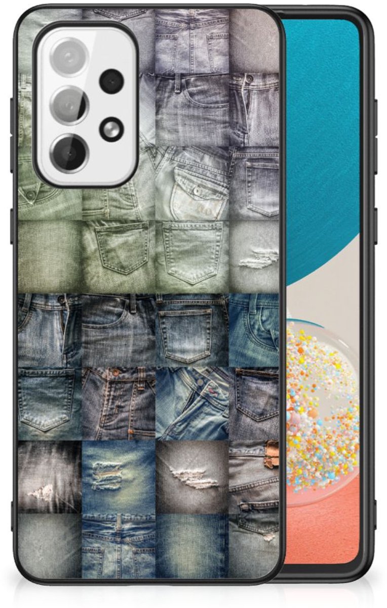 GSM Cover Samsung Galaxy A73 Spijkerbroeken
