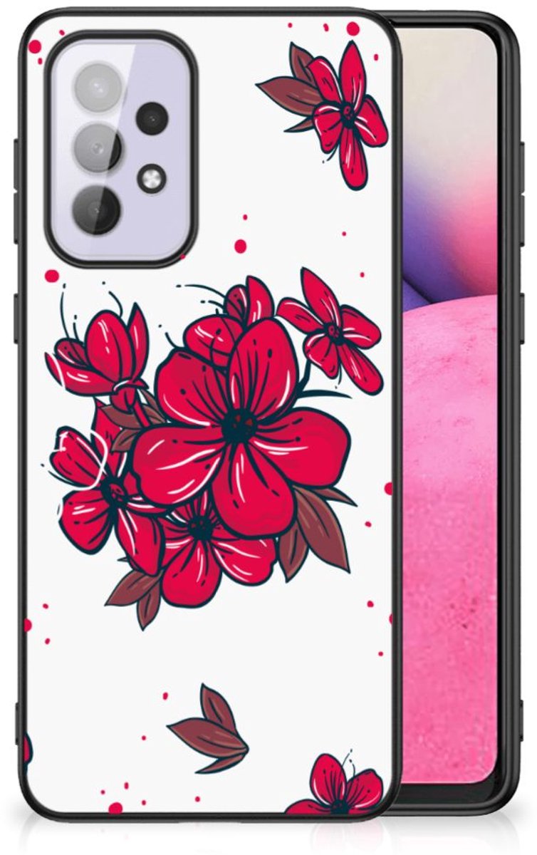Samsung Galaxy A33 5G Bloemen Hoesje Blossom Red