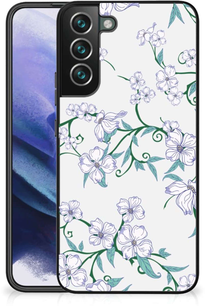 Samsung Galaxy S22 Plus Uniek Bloemen Hoesje Blossom White