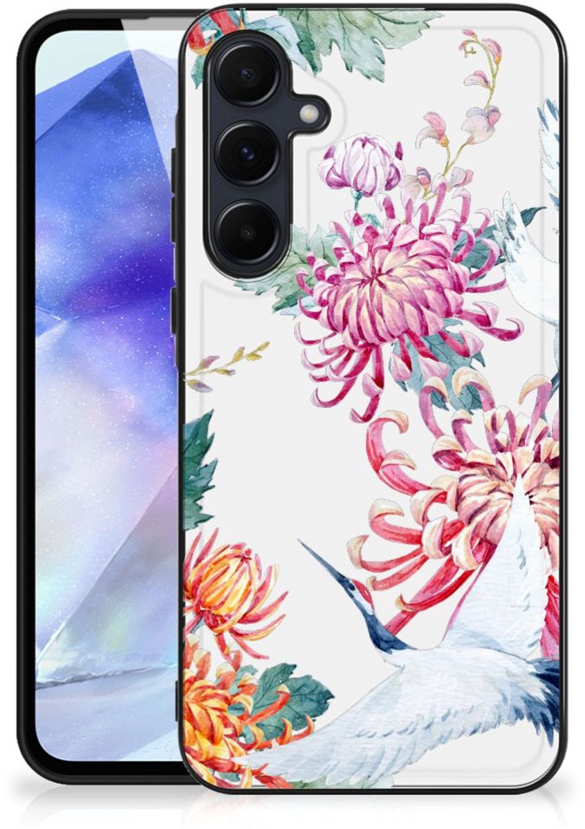 Samsung Galaxy A55 Dierenprint Telefoonhoesje Bird Flowers