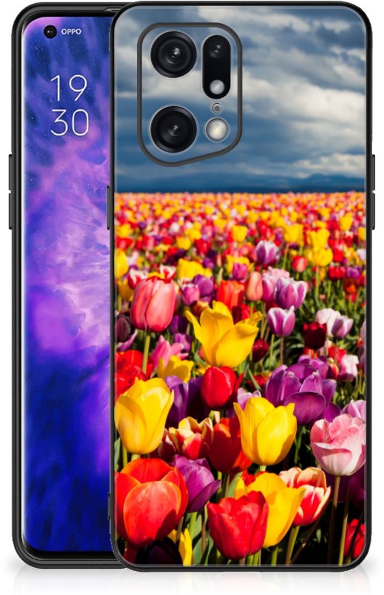 OPPO Find X5 Pro Bloemen Hoesje Tulpen