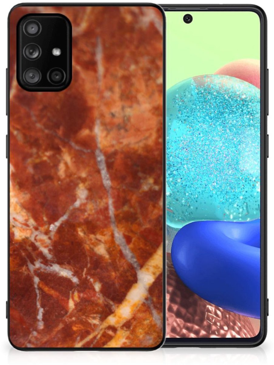 Samsung Galaxy A71 Marmeren Print Telefoonhoesje Marmer Bruin