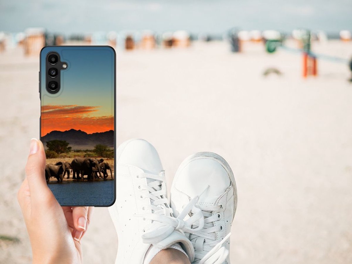 Samsung Galaxy A14 5G Dierenprint Telefoonhoesje Olifanten
