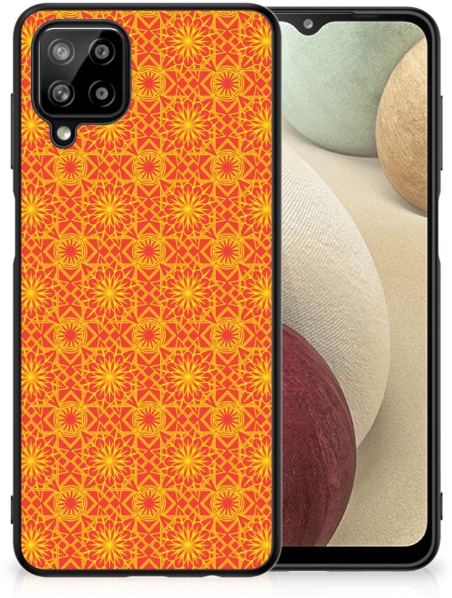 Samsung Galaxy A12 Back Case Batik Oranje