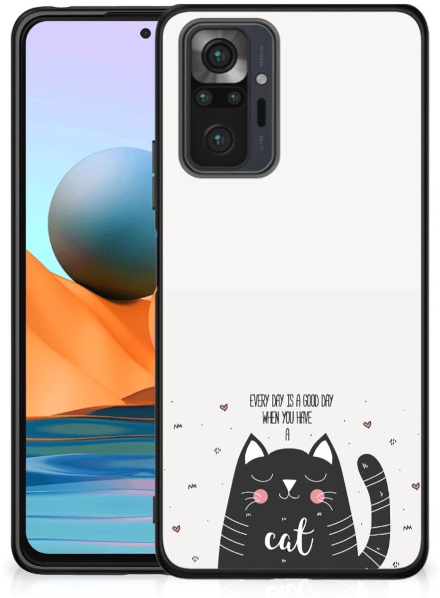 Xiaomi Redmi Note 10 Pro Hoesje Cat Good Day