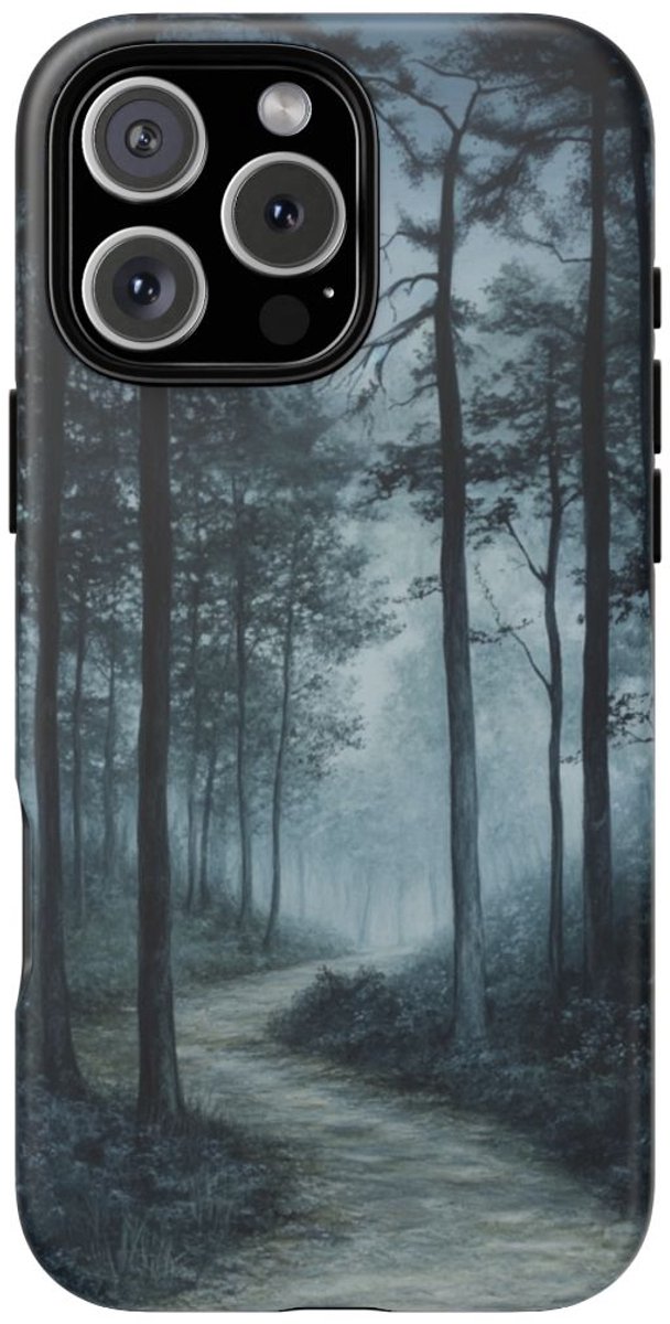 Mistig Bospad – Telefoonhoesje Geschikt voor iPhone 16 Pro Max
