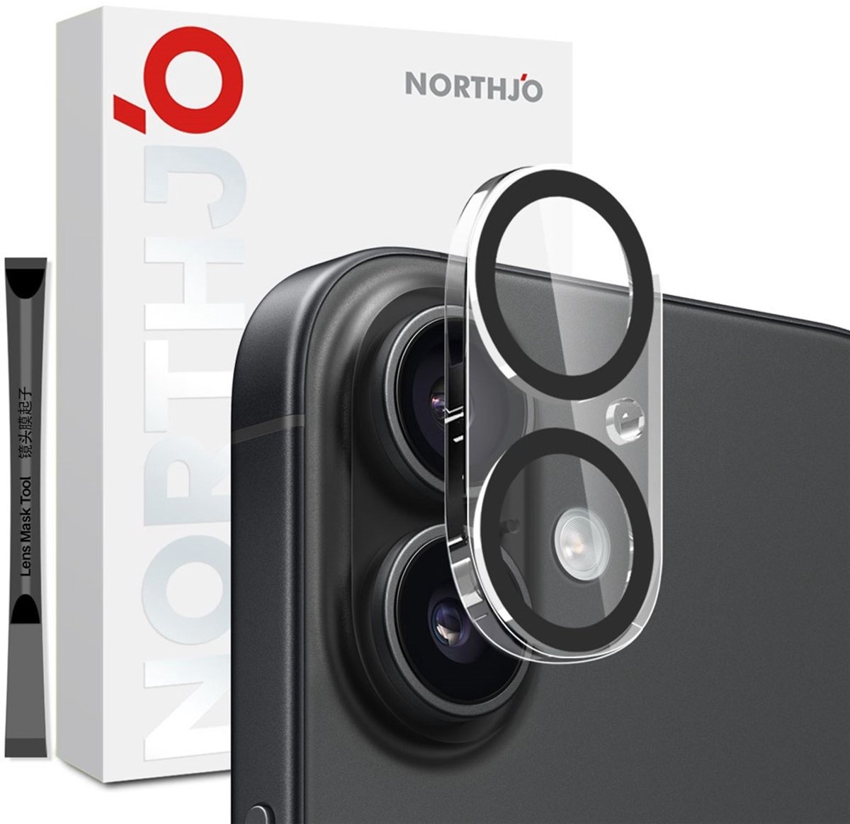 NORTHJO Camera Lens Protector - Geschikt voor iPhone 17 Camera Lens Protector - NORTHJO 9H Tempered Glass - Transparant