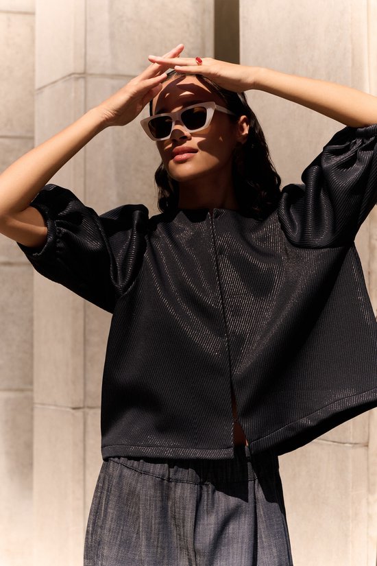 25512009 chemisier à rayures brillantes Mauri