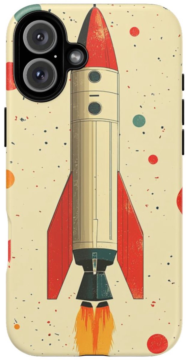 Retro Raketpatroon – Telefoonhoesje Geschikt voor iPhone 16 Plus