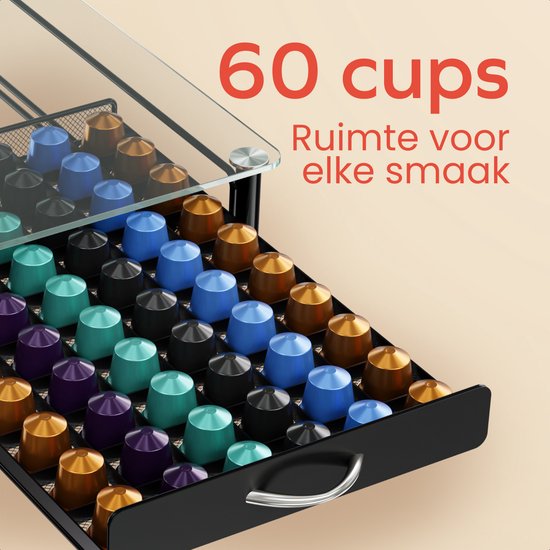 Jay Hill 55111 Koffiecapsule lade - voor 60 capsules,zwart