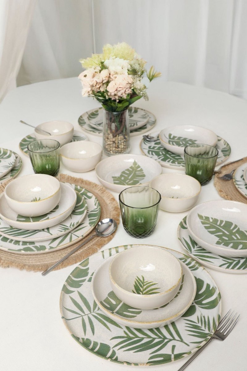 Keramika Serviesset - Forest - 24 delig - 6 persoons - Stoneware