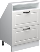 Vicco Rion Kast voor schuine wand – met 2 laden Wit landhuis/wit