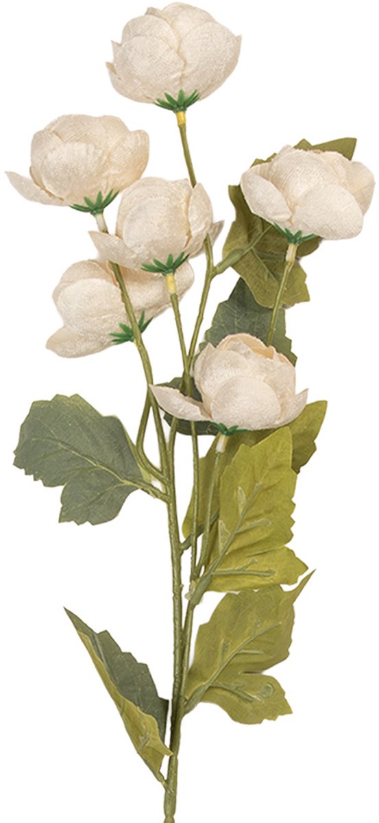 Clayre & Eef Kunstbloem 10x10x63 cm Wit Kunststof