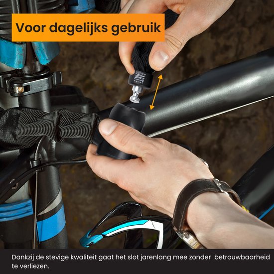 R2B Kettingslot ART 2 voor E-Bikes & Fietsen - Fietsslot ART2 Gecertificeerd- Kettingslot fiets met twee sleutels - Fiets Accessoires van R2B — afbeelding 4