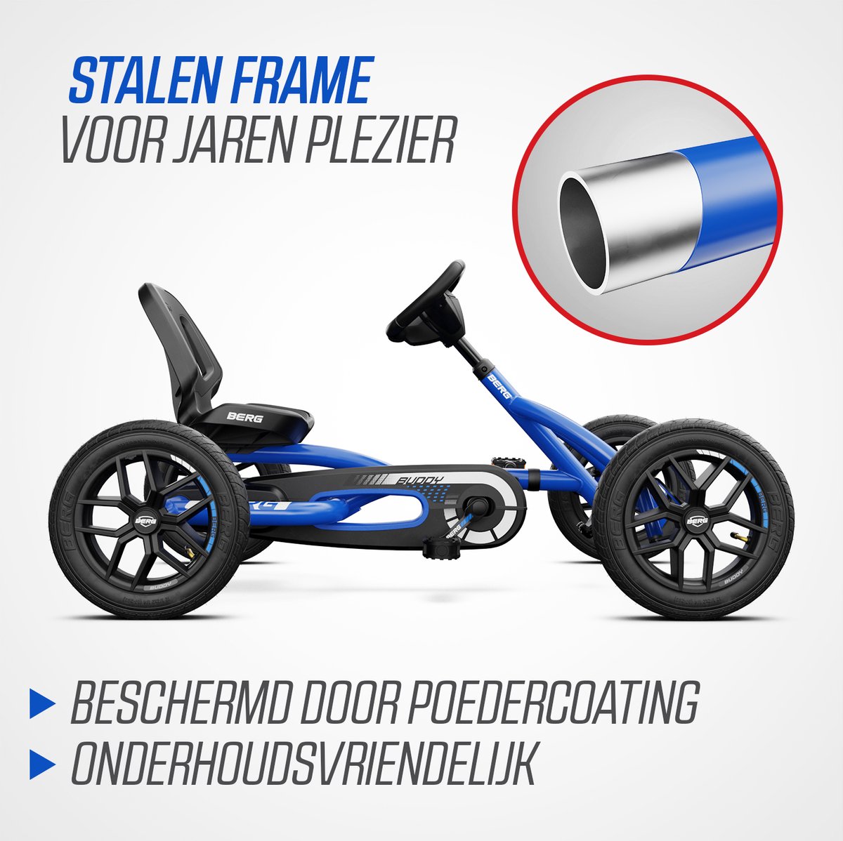 BERG Buddy Blue Skelter - Verstelbare Stoel - 3+ Jaar - Limited Edition - Blauw — afbeelding 2
